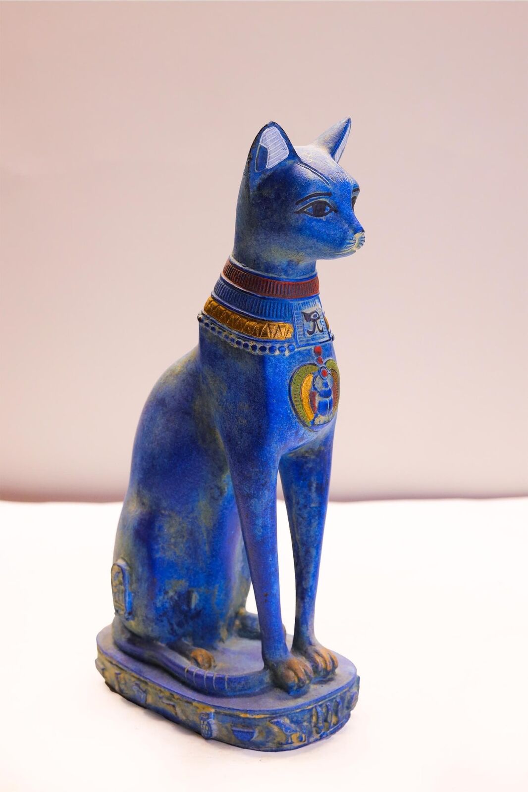 Great Blue Ancient Egyptian Goddess Bastet, Ancient Egyptian Cat, Bastet the cat