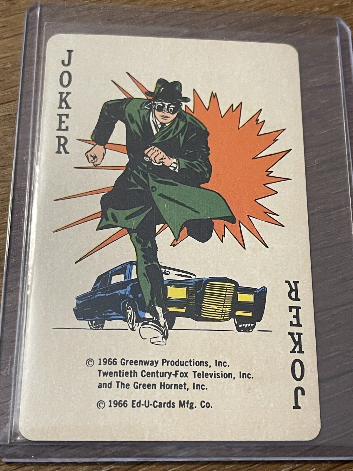 1966 Twentieth Century-Fox Green Hornet Bruce Lee JOKER CARD Game Playing Card