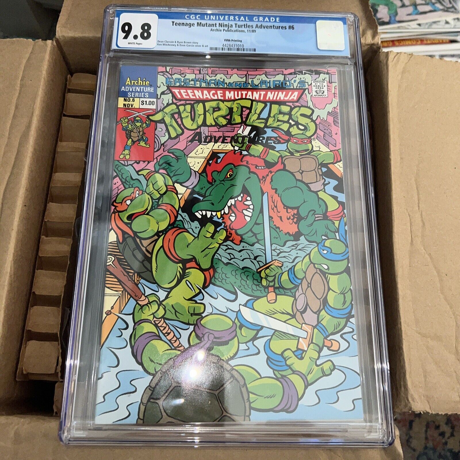 Teenage Mutant Ninja Turtles Adventures #6 CGC 9.8 5th from 1989 TMNT Archie