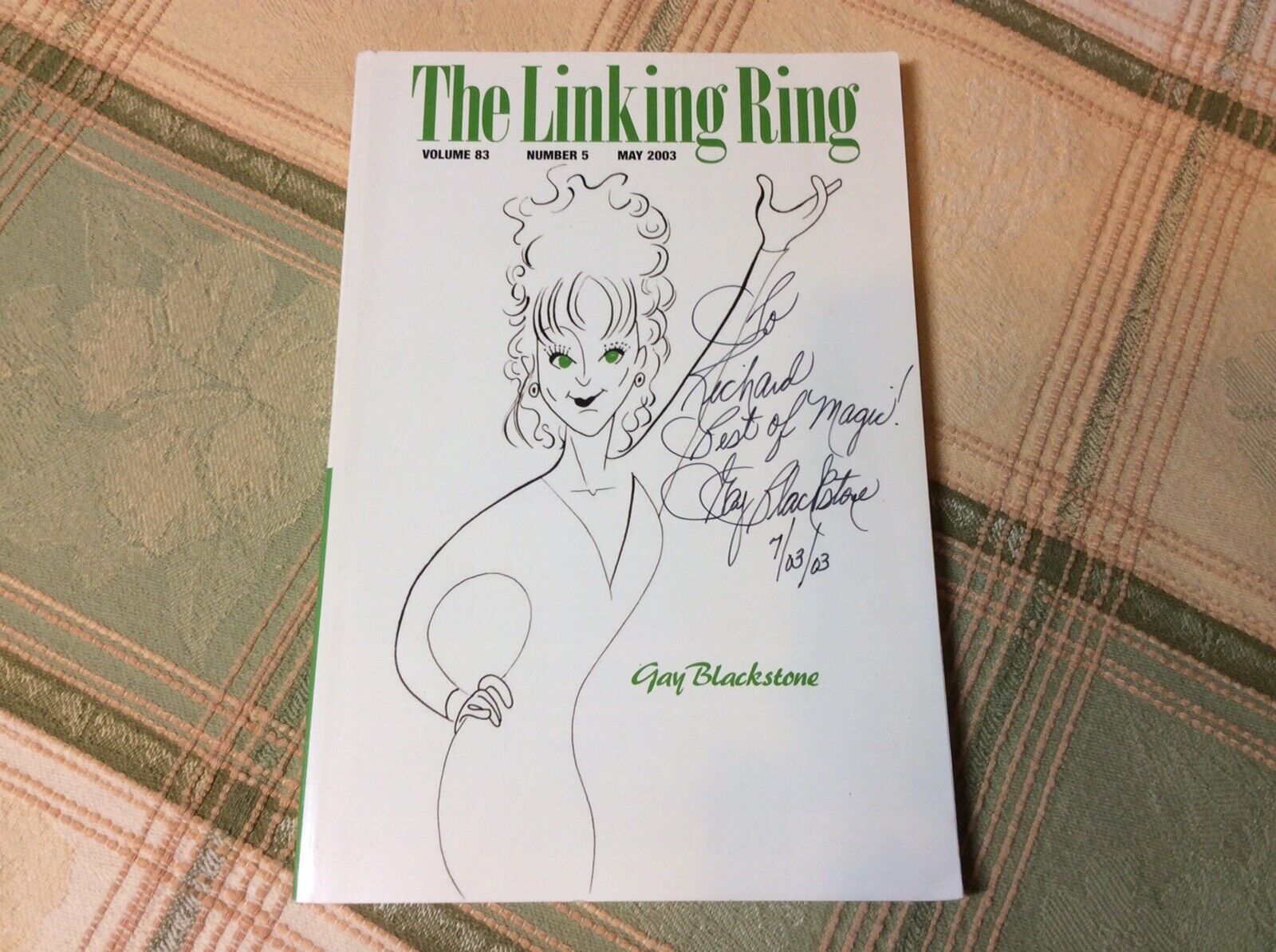 The Linking Ring Gay Blackstone May 2003 Issue Autographed