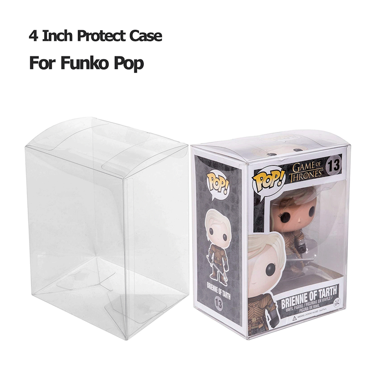 10x Pop Protector Case for 4'' Funko Pop Figures Plastic Display Box Locking Tab