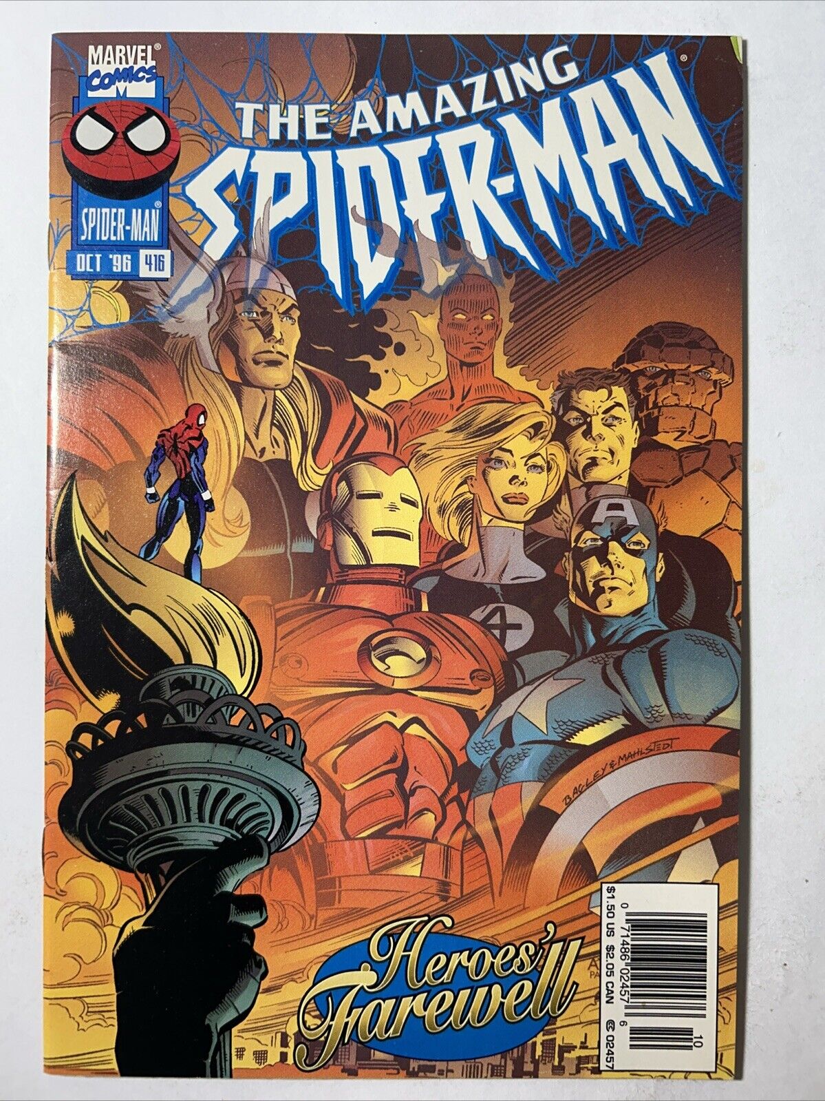 Amazing Spider-Man #416 NEWSSTAND VARIANT Marvel Comics MCU Mark Bagley