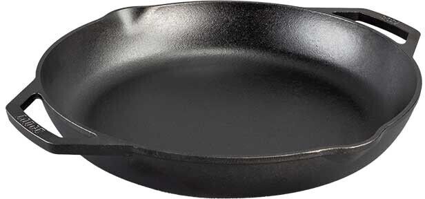 Lodge Chef Collection 14 inch Dual Handle Seasoned Cast Iron Skillet