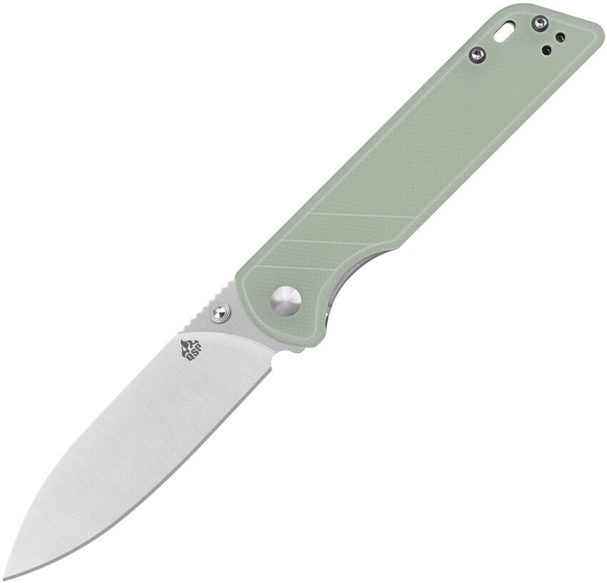 QSP Knife Parrot V2 Linerlock Jade G10 Folding D2 Steel Pocket Knife NEW