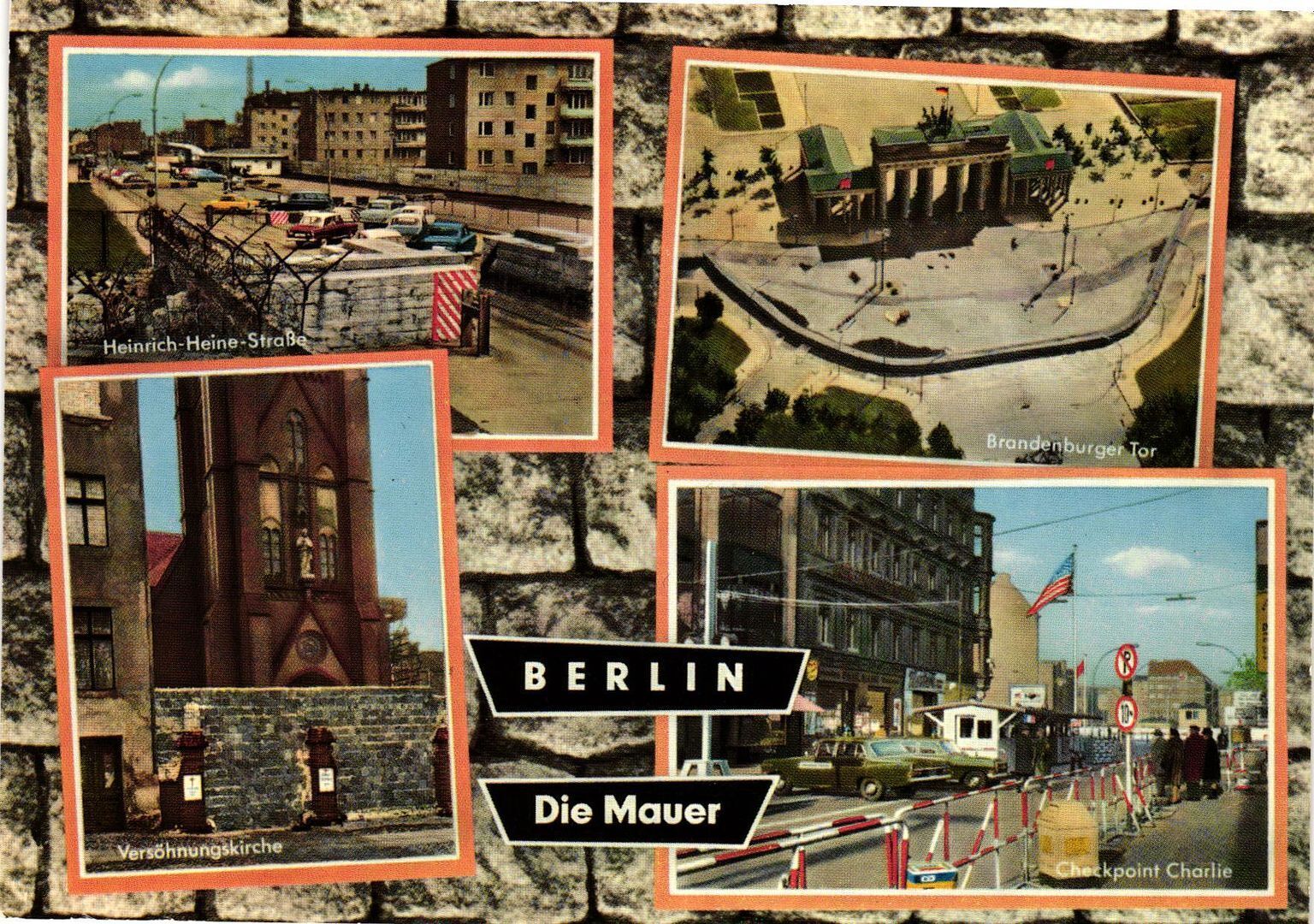 Vintage Postcard 4x6- Attractions, Berlin