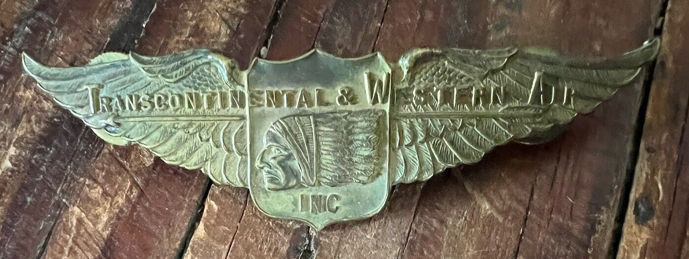 Vintage Transcontinental & Western Air Inc Pilot Wings - Early TWA Airlines
