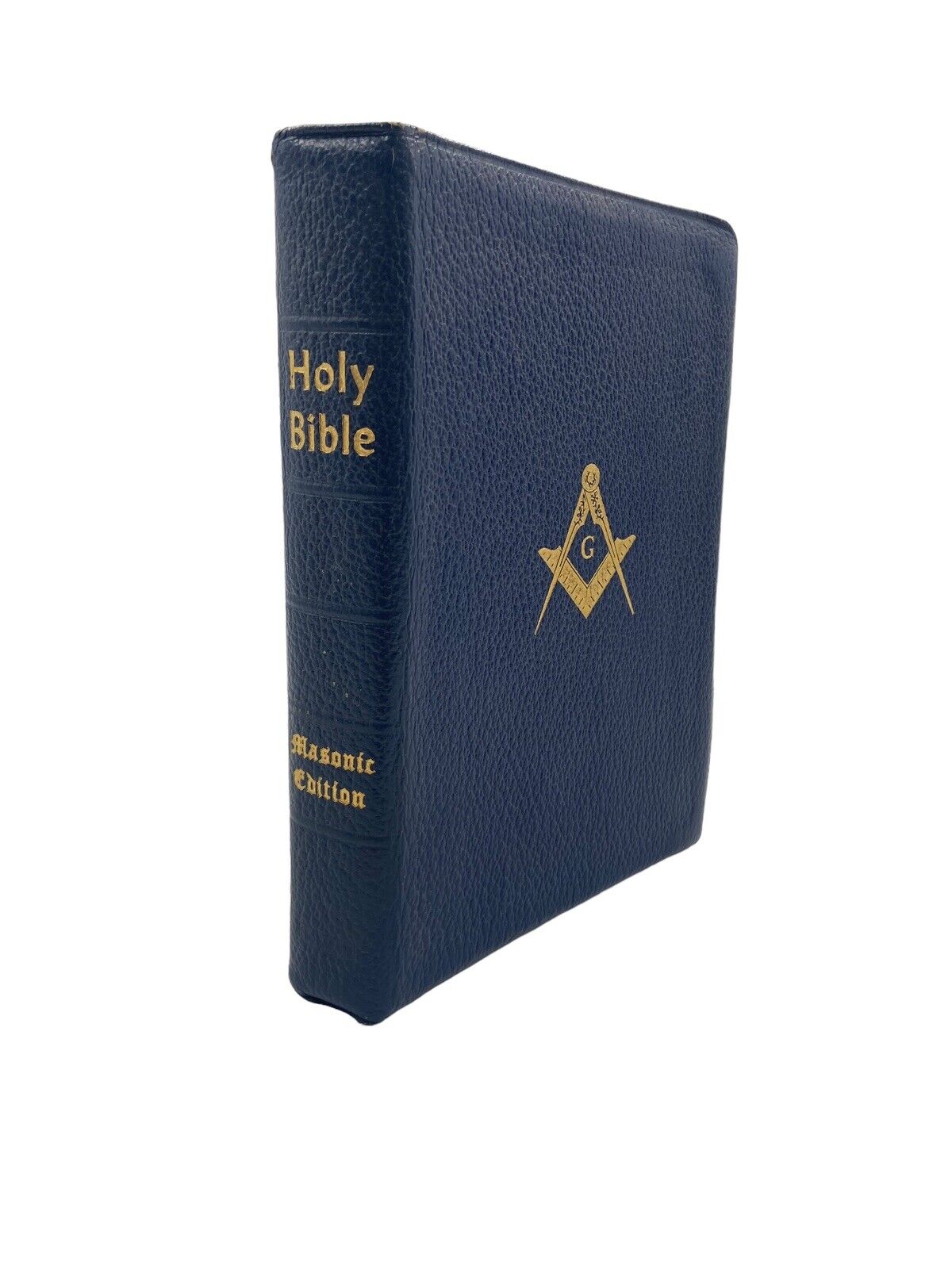 Masonic Edition Leather Holy Bible 1957 Holman Blue Mason Masonry  USA