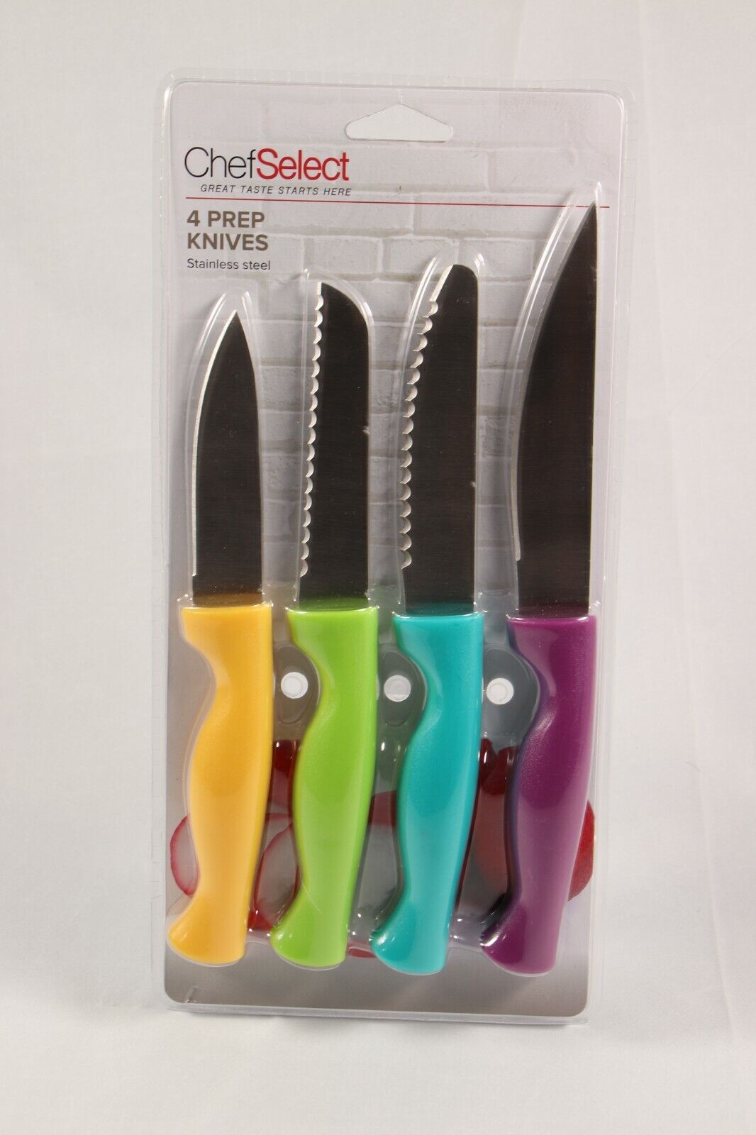 Chef Select Set of 4 Prep Knives Stainless Steel, Dishwasher Safe