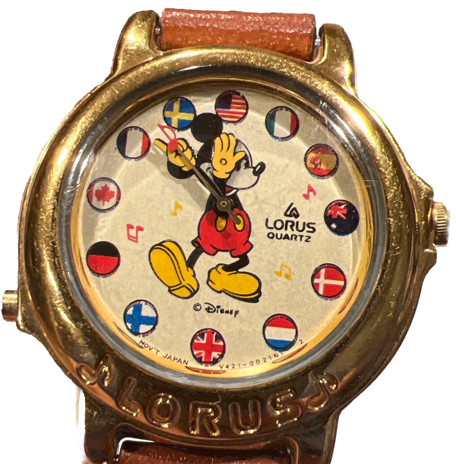 DISNEY MICKEY MOUSE MUSICAL WATCH by LORUS - plays \