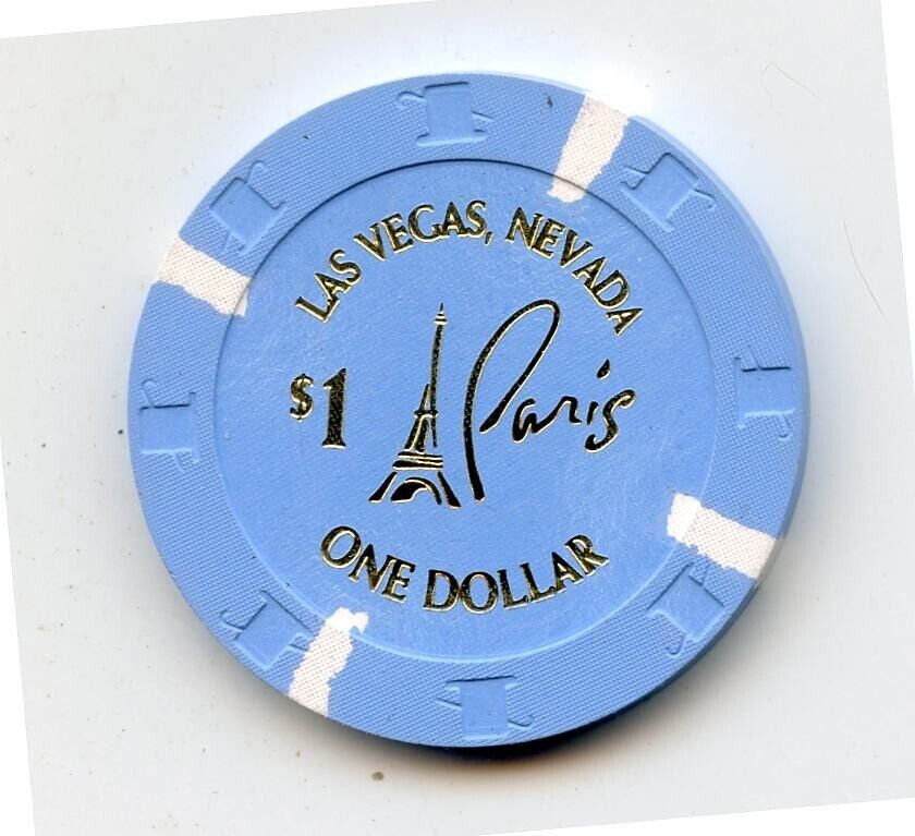 1.00 Chip from the Paris Casino Las Vegas Nevada Hotstamp