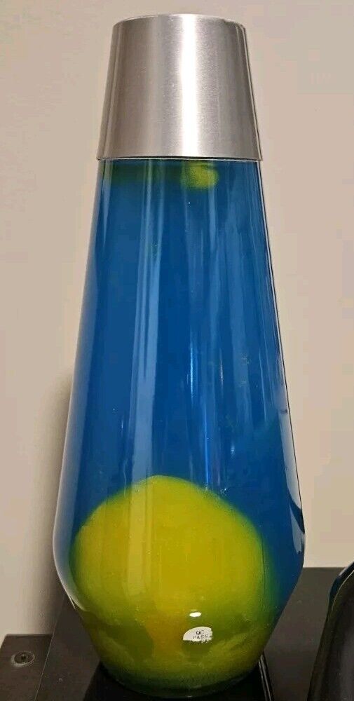Lava Lamp Motion And Glitter Model 5200 Large 16” -Blue Yellow Green Wax - READ