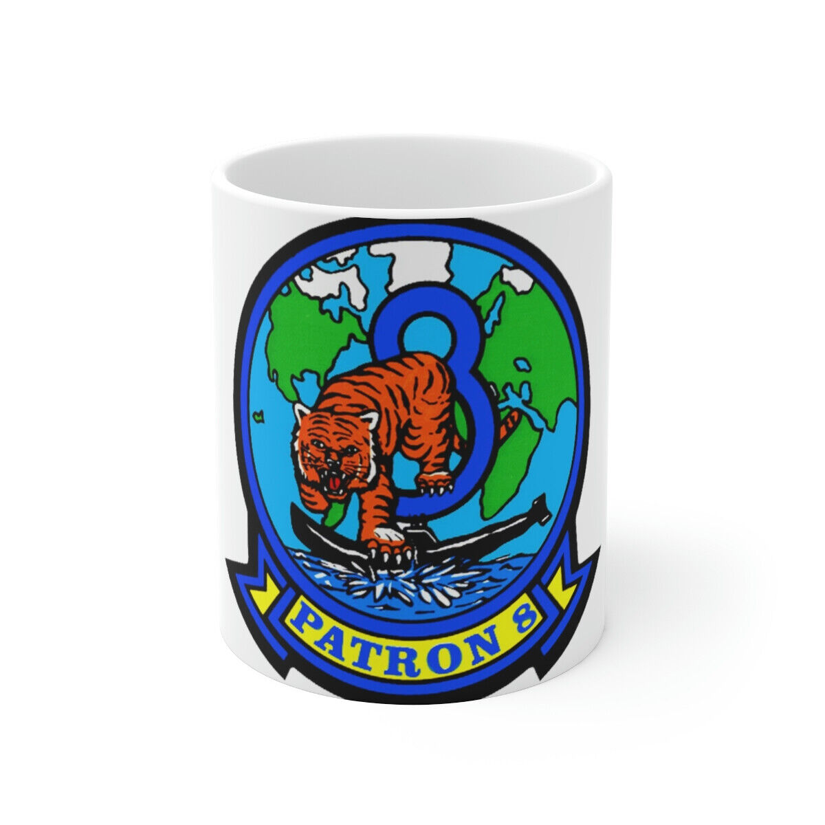 VP 8 Fighting Tigers (U.S. Navy) White Coffee Cup 11oz