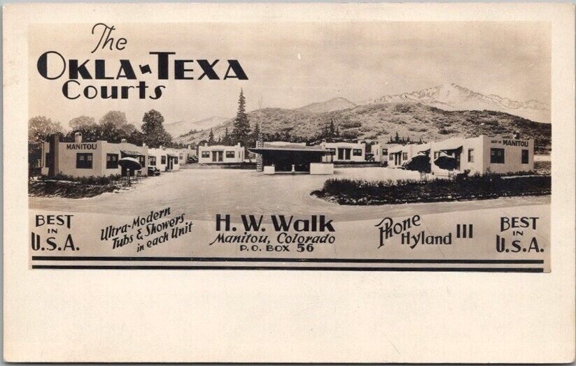 c1930s MANITOU, Colorado RPPC Real Photo Postcard \