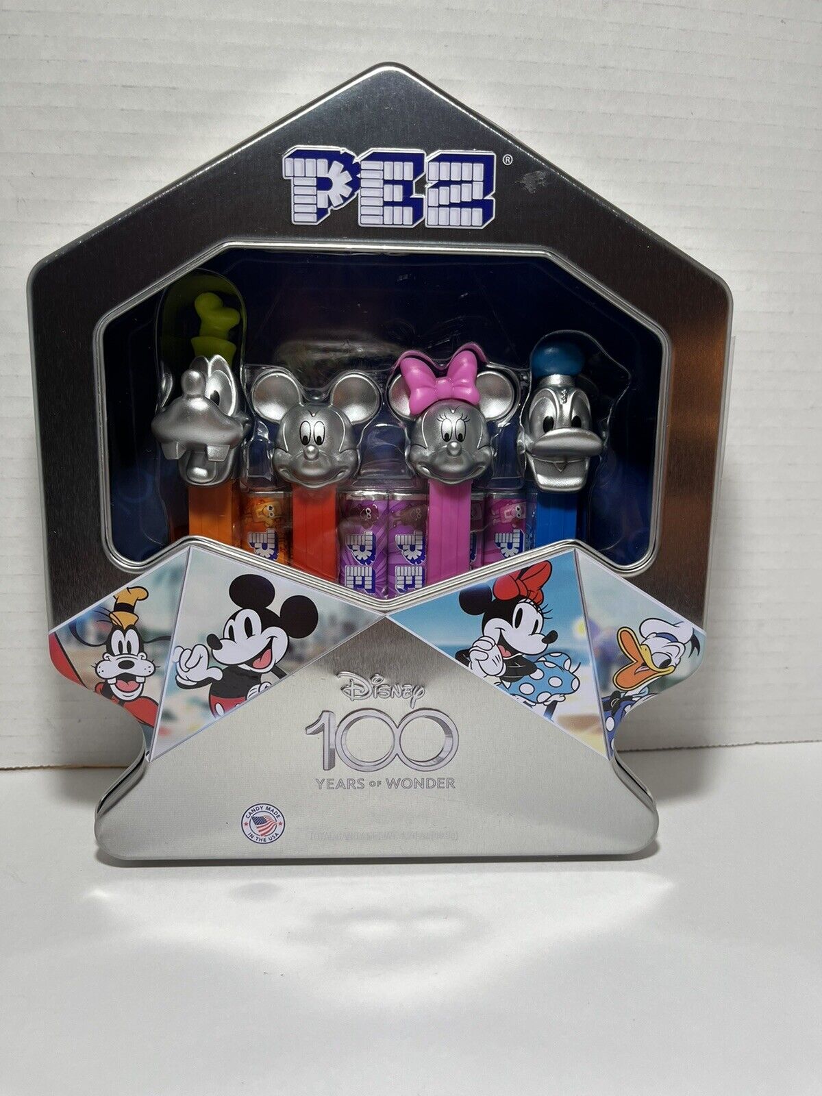 Disney 100 Years Of Wonder PEZ Platinum Anniversary Edition Tin Exp. 9/27 *MINT