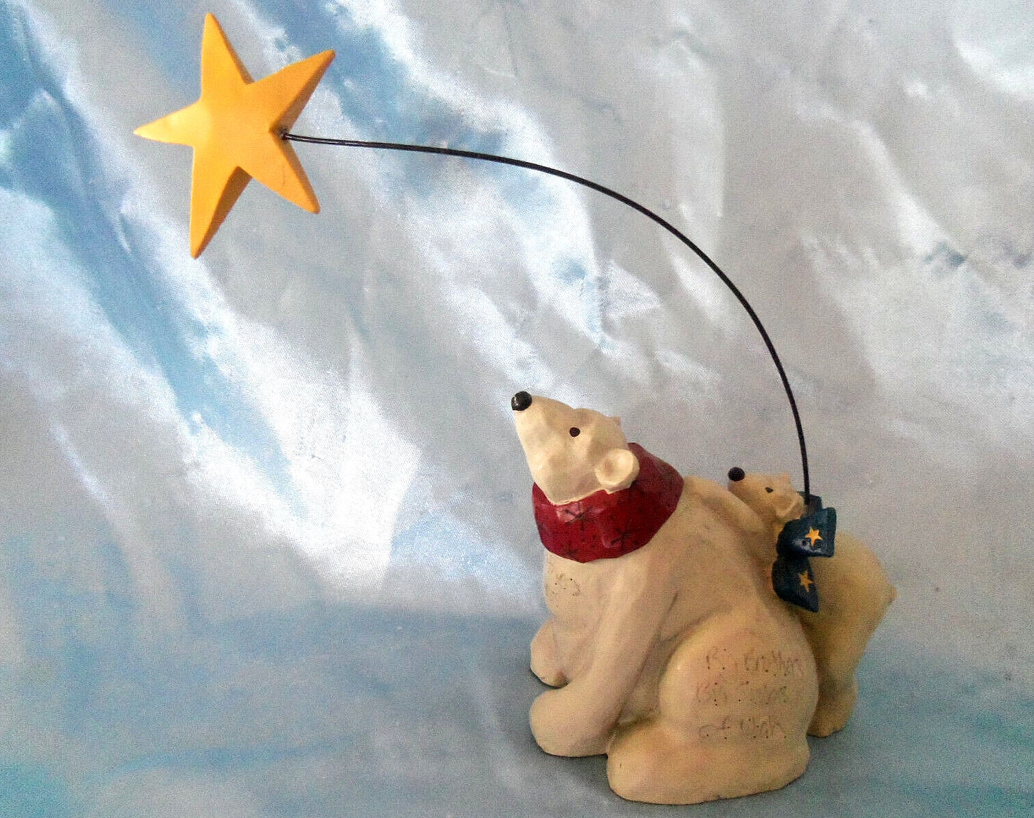 Stampin\' Up Studio Figurine Christmas Polar Bears Shooting Star Vintage 2002