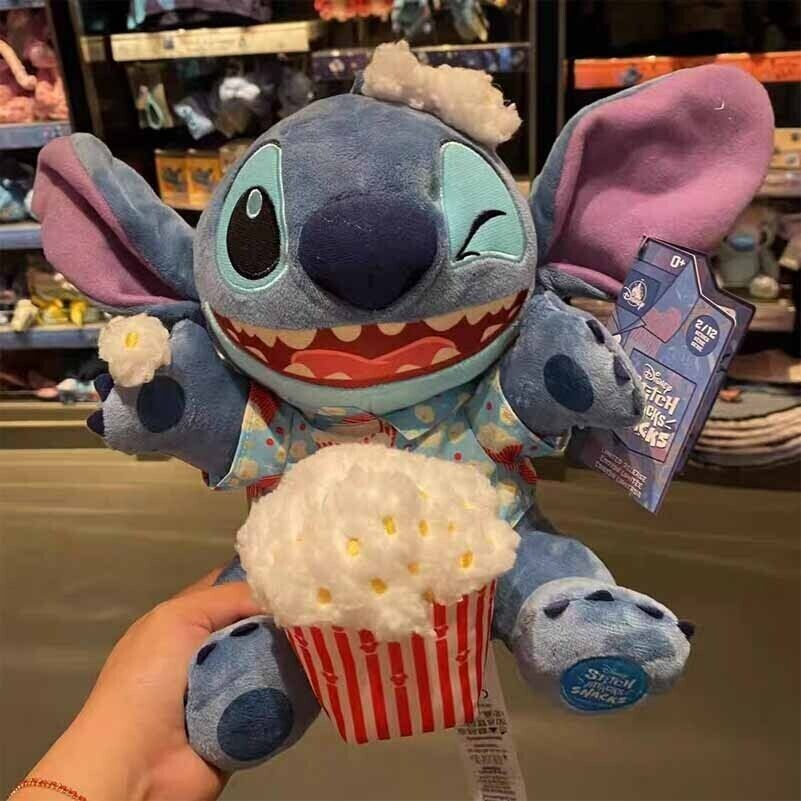 2024 Authentic Hong Kong Disney Stitch Attacks Snacks Plush Popcorn Limited 2/12