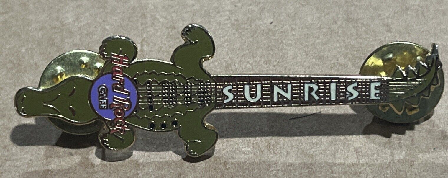 Hard Rock Cafe Sunrise Florida Alligator Guitar Pin Pals Series Enamel
