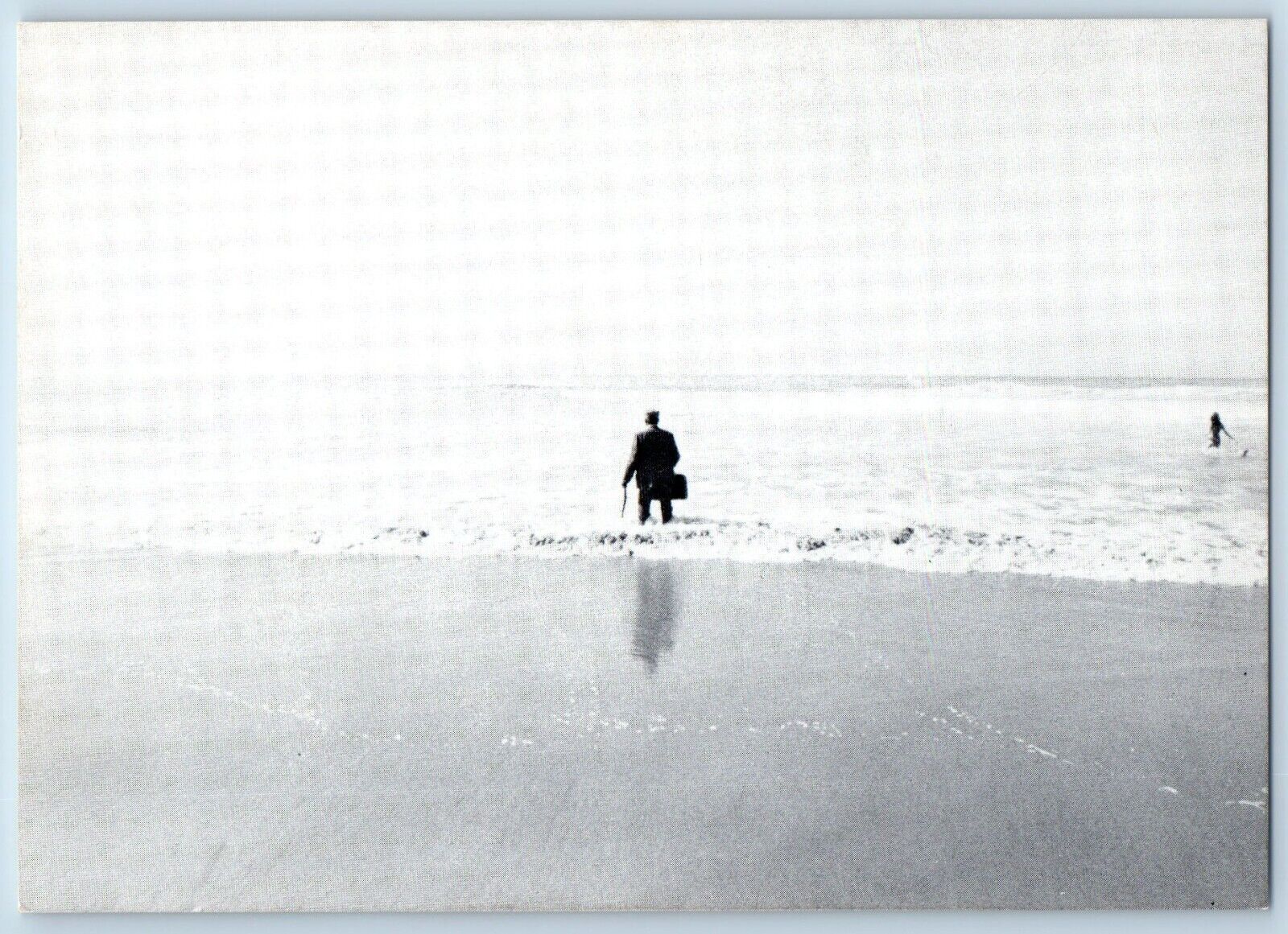 San Francisco California CA Postcard Ocean Beach Man Scene Unposted Vintage