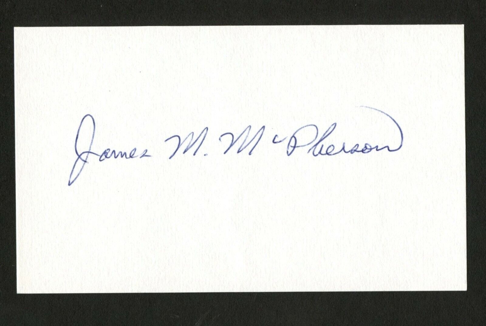 James McPherson signed autograph auto 3x5 index card Civil War historian C465