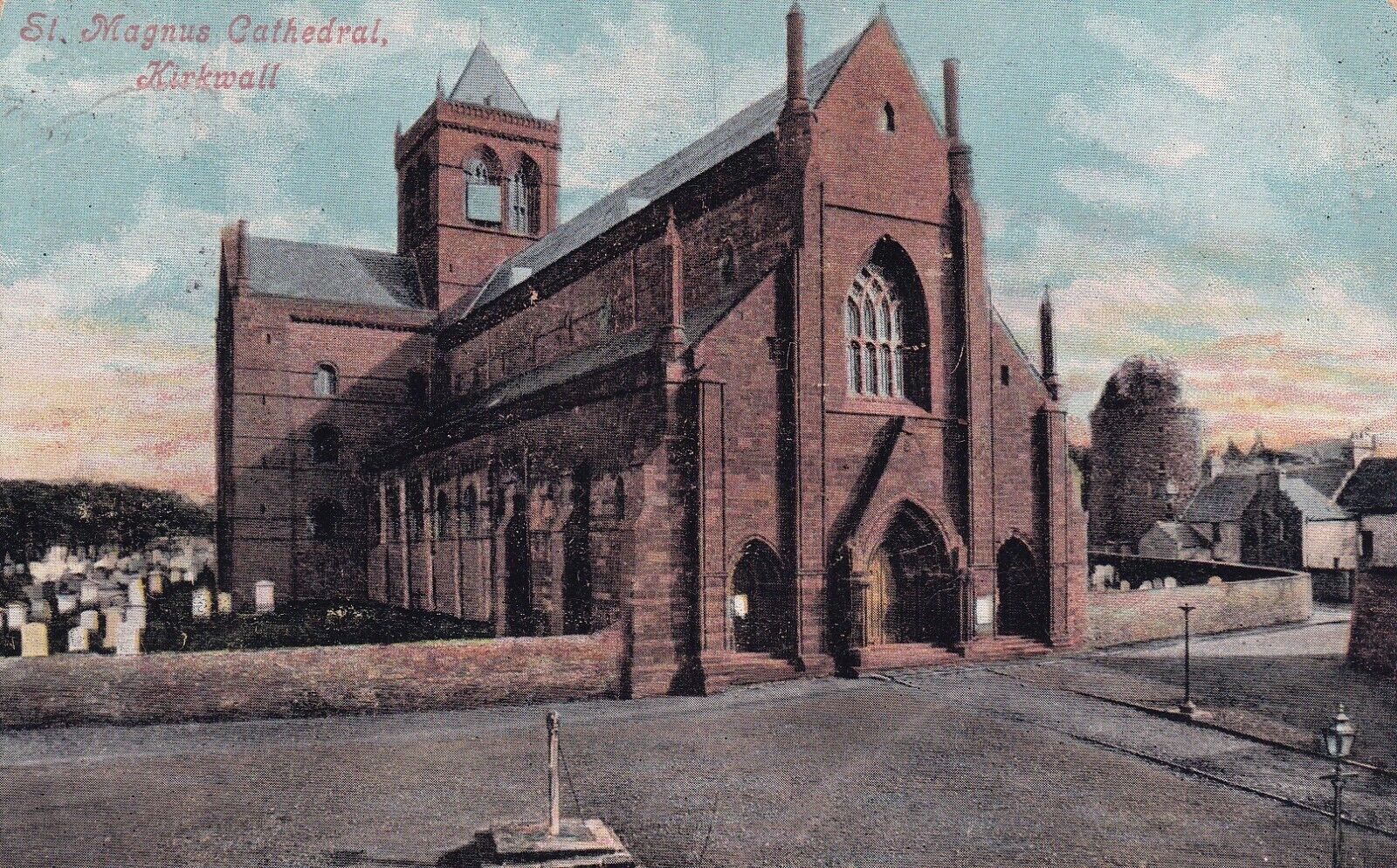 Postcard Scotland Kirkwall St Magnus Cathedral c1906 H18