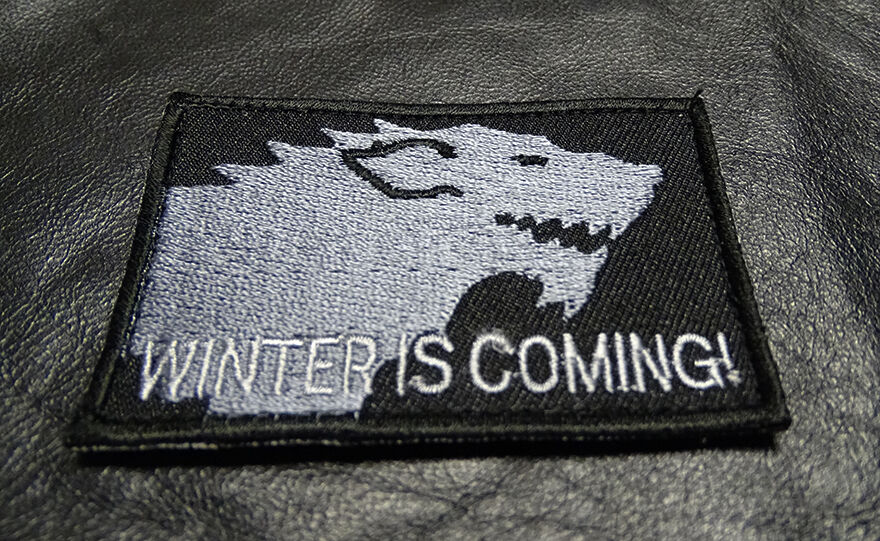 WINTER IS COMING GAME OF THRONES HOUSE STARK TACTICAL HOOK WOLF PATCH