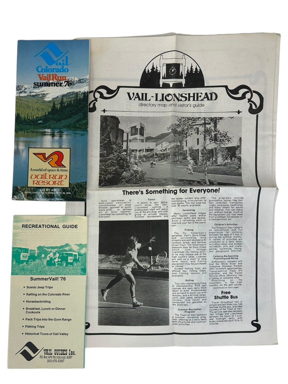 Lot VINTAGE 1976 Vail Colorado Ski Travel Brochures Tourism CO Pkg Prices 70\'s