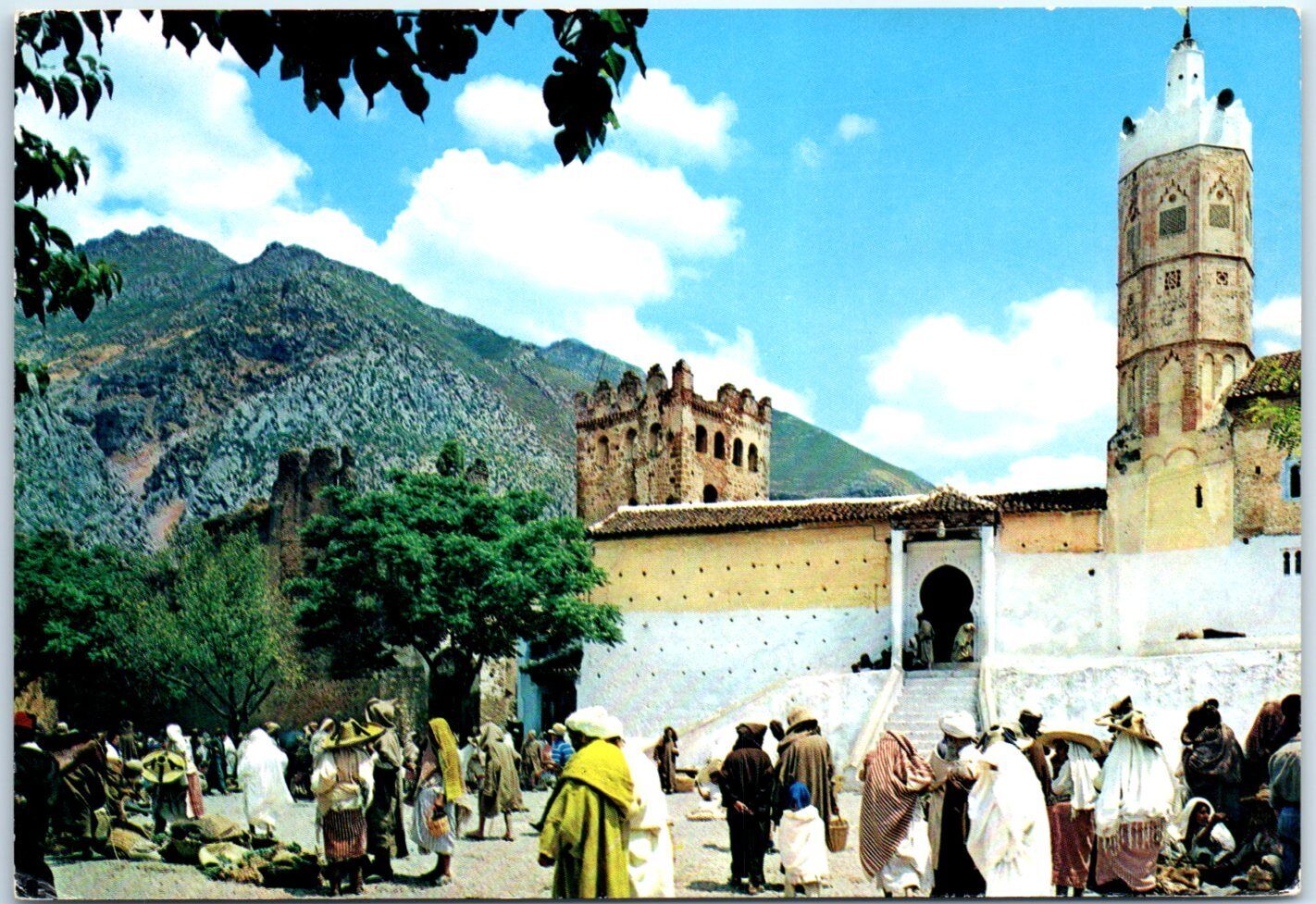Postcard - Mosque and old fortress - Chefchaouen, Morocco
