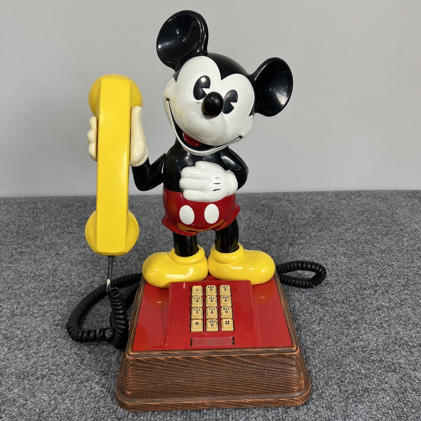 Vintage The Mickey Mouse Phone Landline Push Button Telephone 1976 Disney 