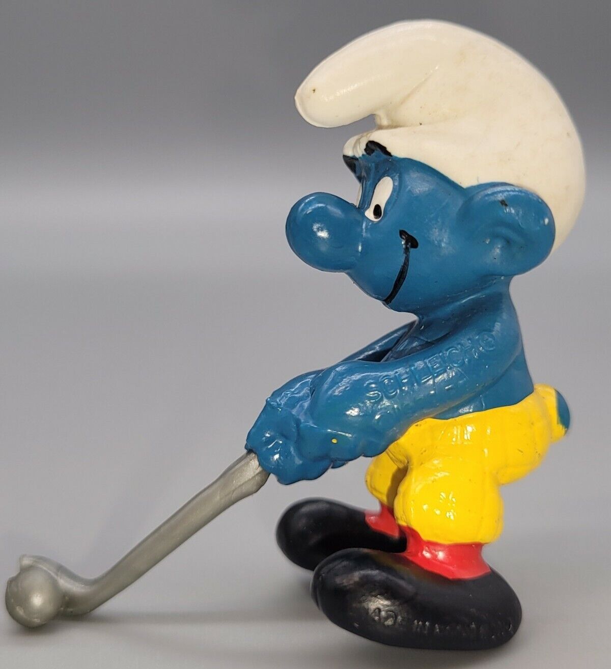 Smurf Golfer Figurine Schleich Peyo 1979 Hong Kong