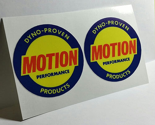 Pair of BALDWIN MOTION PERFORMANCE Vintage Style DECALS, Vinyl STICKERS