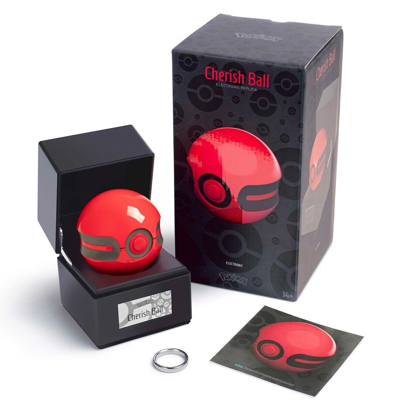 Pokemon Die-Cast Cherish Ball Replica The Wand Company  Figure Red Pokeball