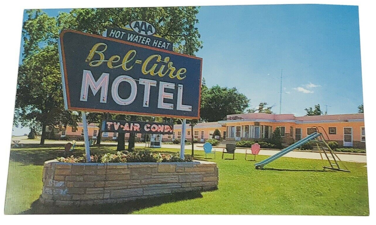 Albert Lea MN Minnesota Real Photo Postcard Bel Aire Motel