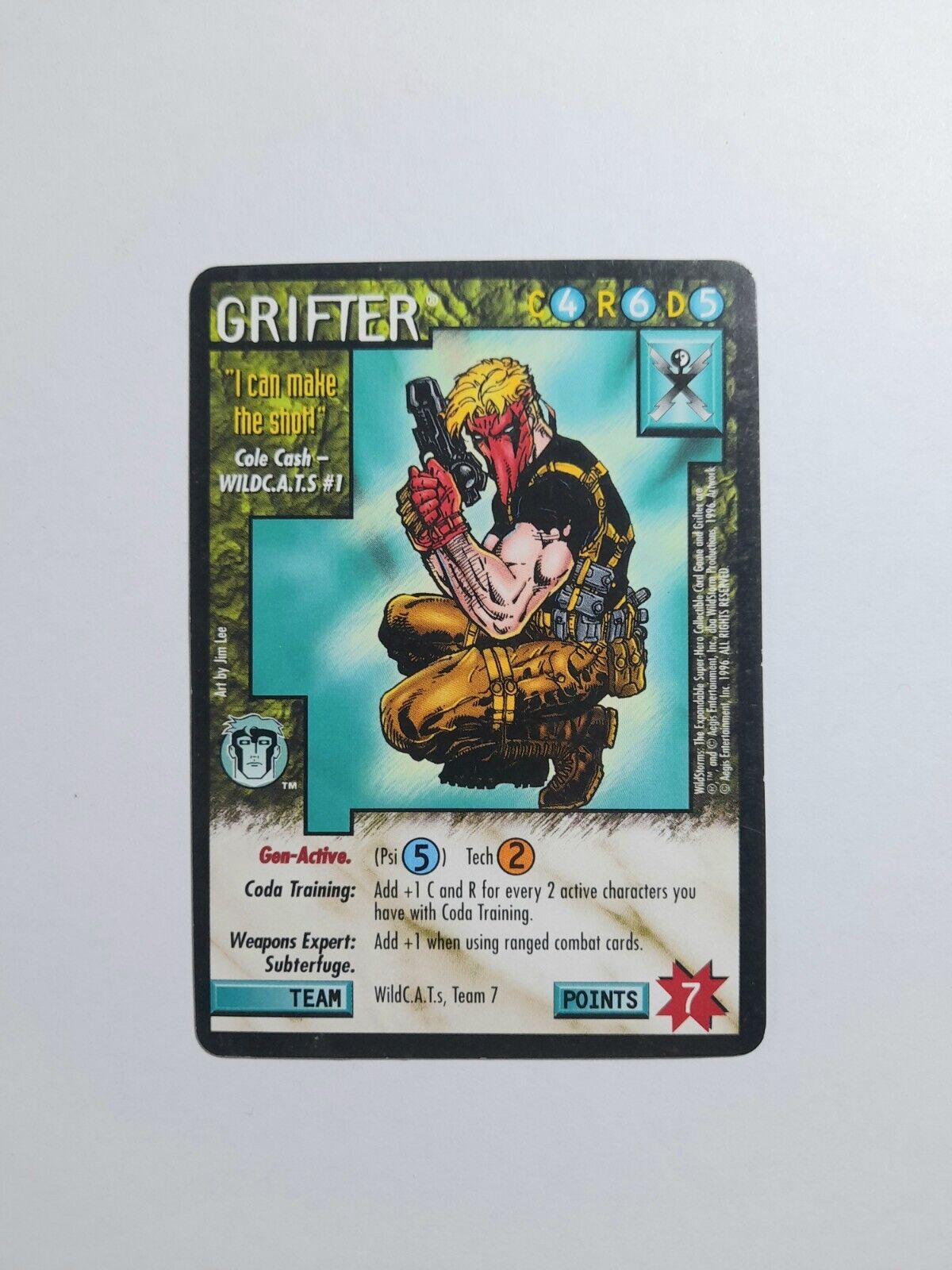 Wildstorms: The Expandable Super-Hero CGC Card GRIFTER CGC \