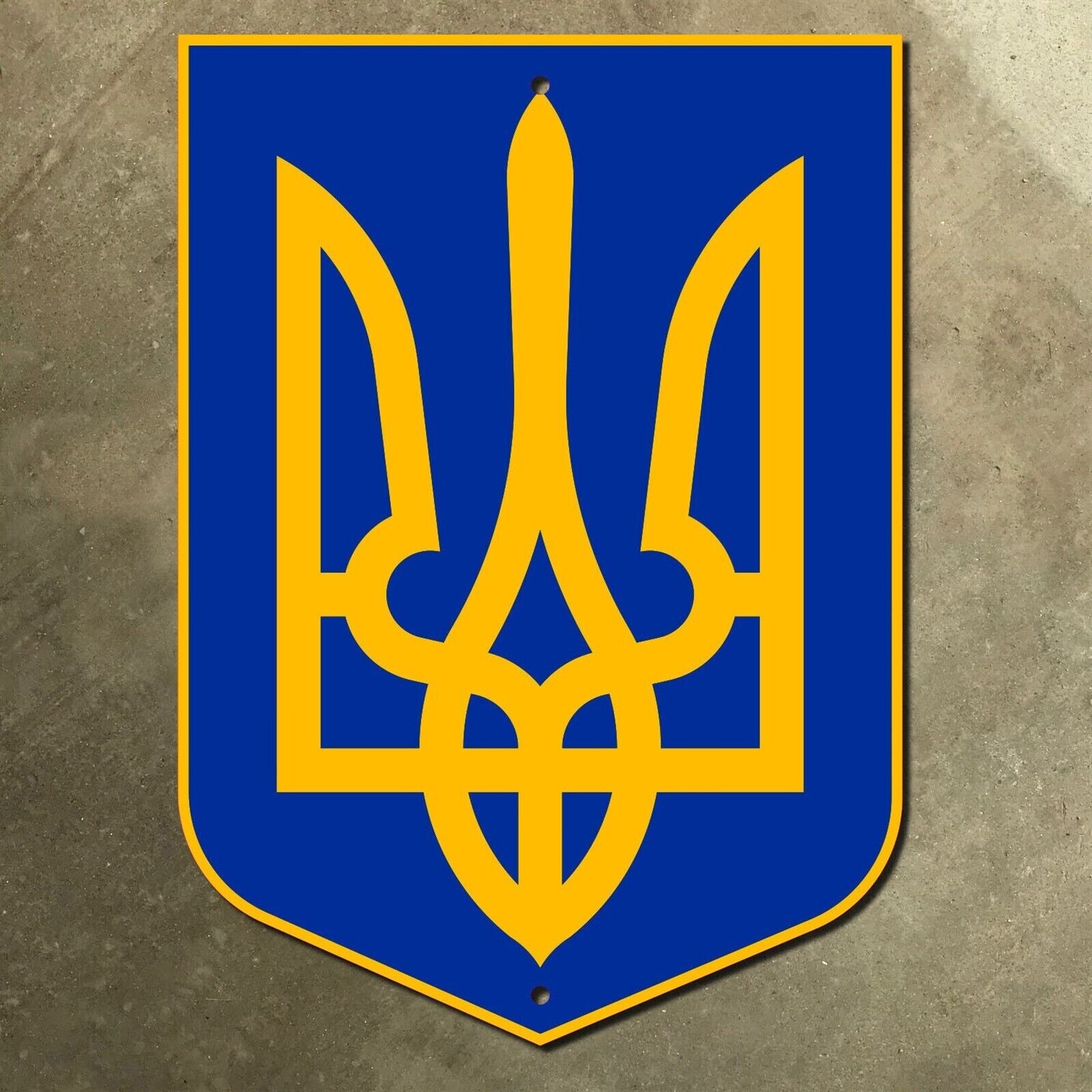 Ukraine trident coat of arms sign emblem shield 10x14 PROCEEDS TO UKRAINE RELIEF