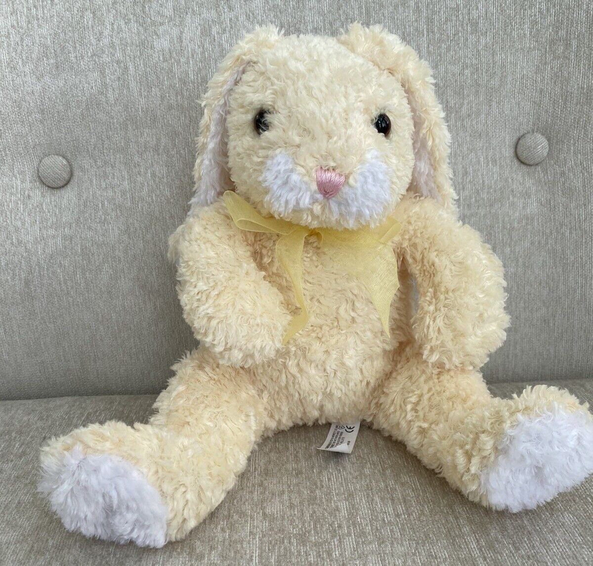 Yellow Easter Bunny Plush Soft Stuffed Animal Commonwealth Vintage Toy 8\