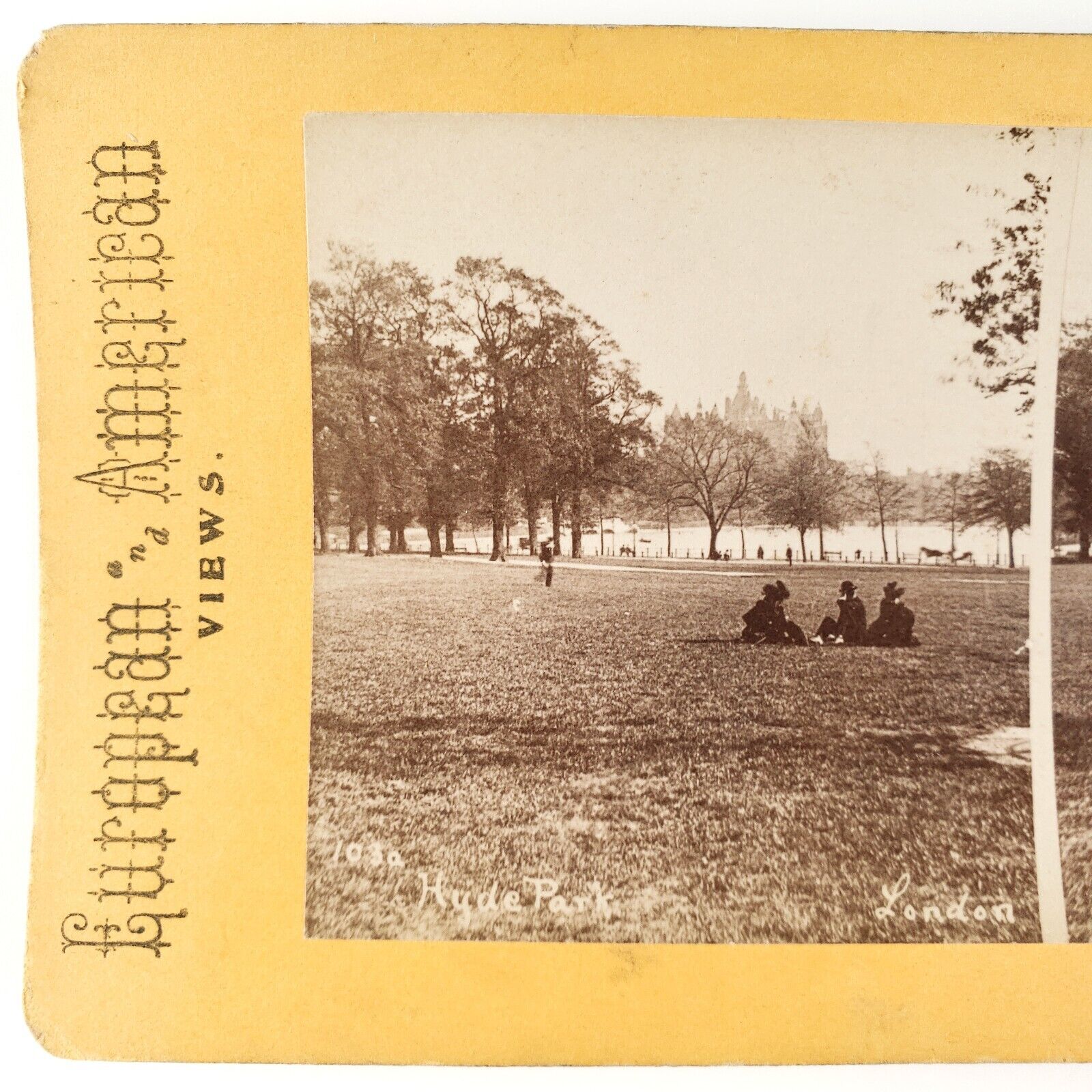 Hyde Park Westminster London Stereoview c1890 British Lake England Photo A1811