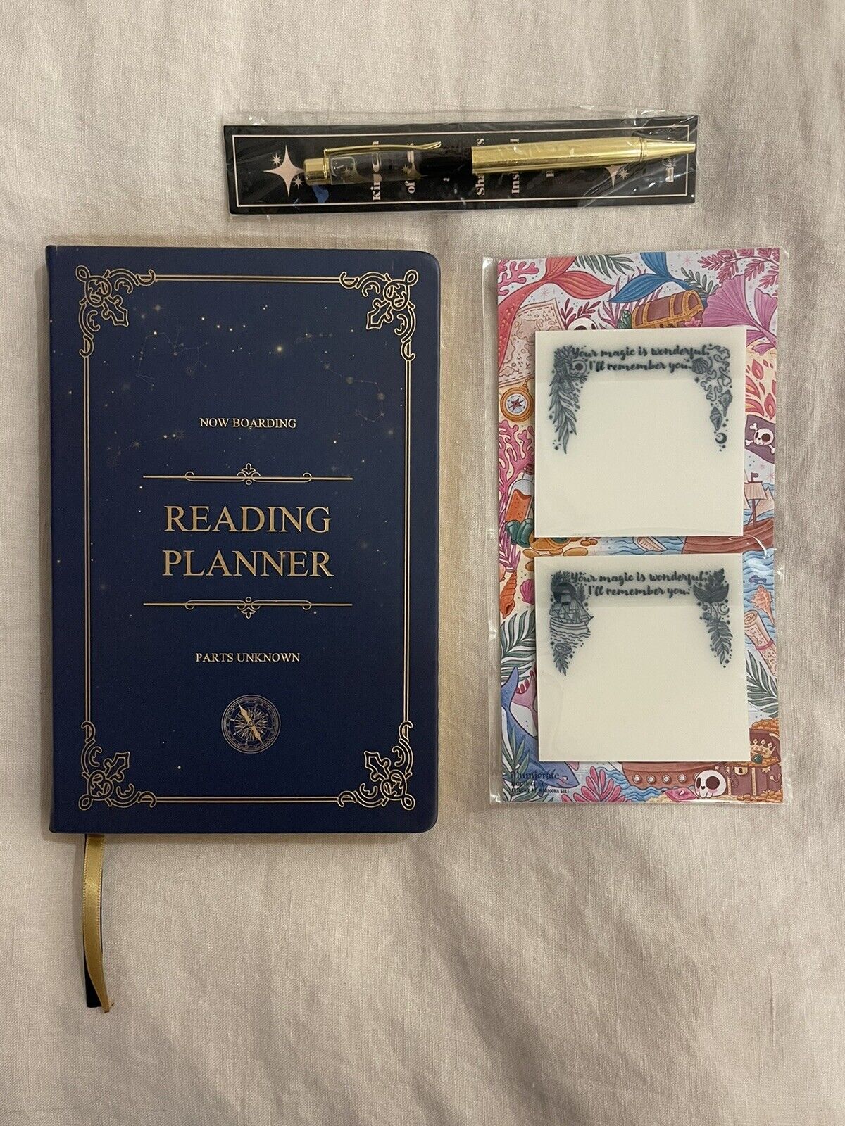 Bookish Reading Planner and Annotation Kit; Owlcrate, Illumicrate, Bookish Box