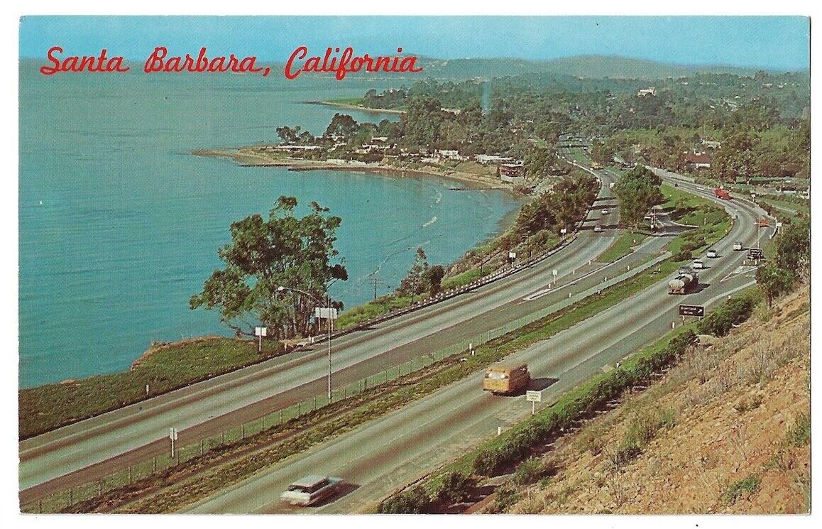 Santa Barbara California c1960\'s U. S. Highway 101, coastal scene