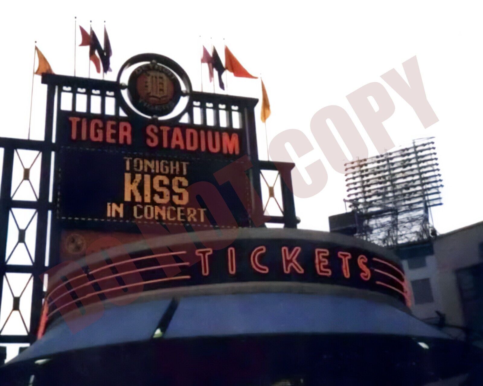 June 1996 KISS Reunion Tour Concert at Tiger Stadium In Detroit 8x10 Photo