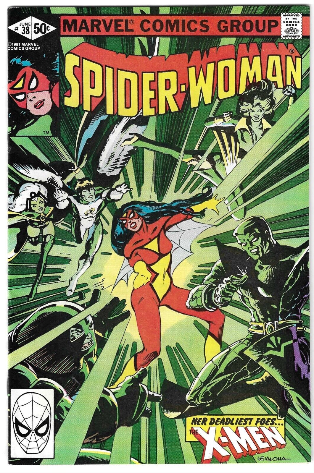 SPIDER-WOMAN #38 NM 1981 KEY UNCANNY X-MEN APP CHRIS CLAREMONT MARVEL COMICS