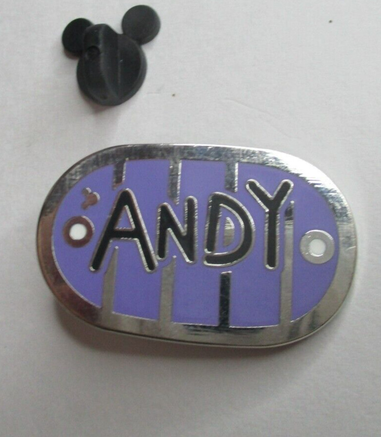 Disney HKDL Game Toy Story Andy Pin Name Tag
