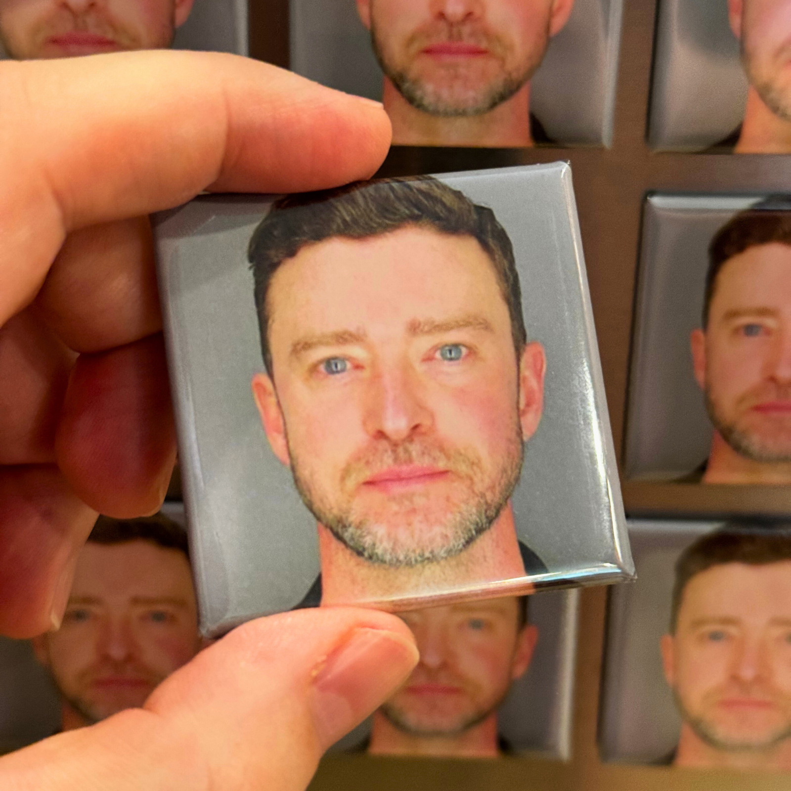 Justin Timberlake Mugshot Fridge Magnets |  Strong Custom Photo Magnets | 2x2