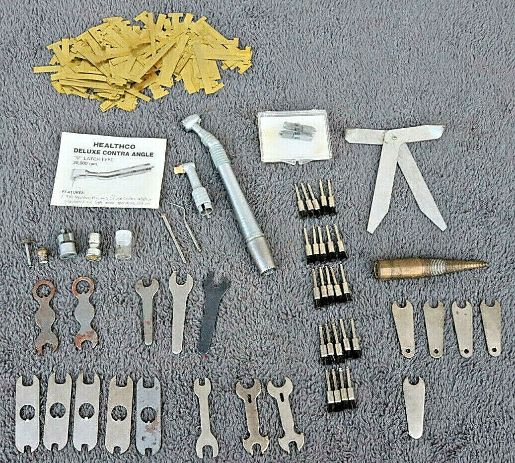 Vintage MIX Dental Parts Contra Angle Brushes Unknown Unusual Weird Steam YY