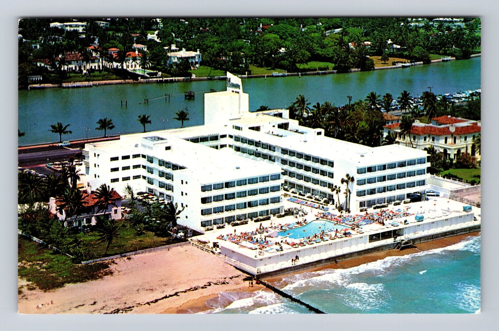 Miami Beach FL-Florida, the Montmartre, Advertising, Antique Vintage Postcard