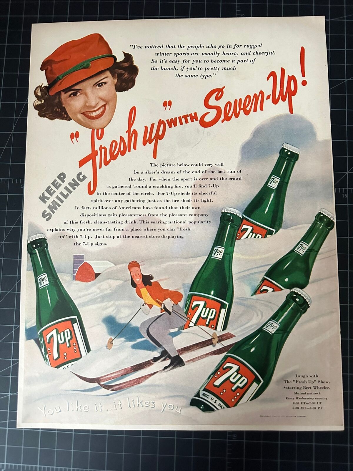 Vintage 1946 7UP Print Ad