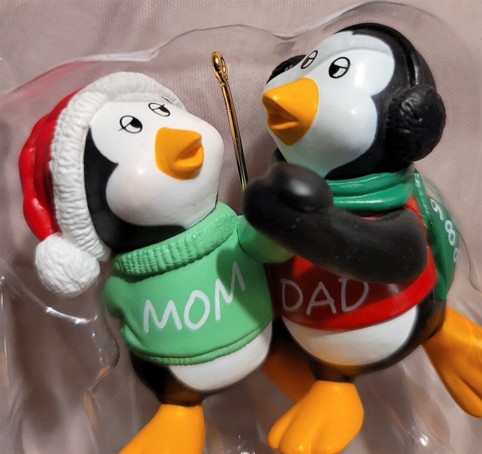 Vintage Hallmark Ornament Mom and Dad NEW 1989 Penguins with Box ~ Cute 