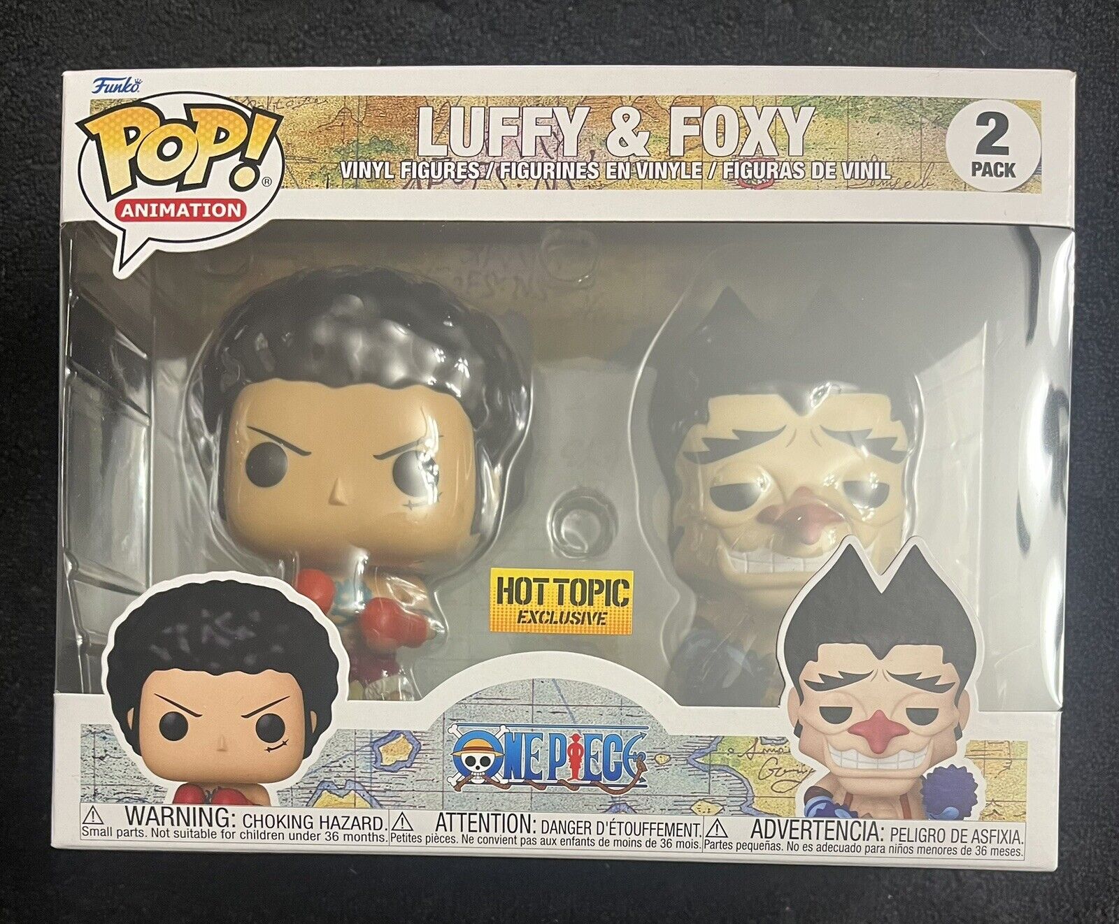 Funko Pop One Piece: Luffy And Foxy Boxing 2 Pack Hot Topic Exclusive