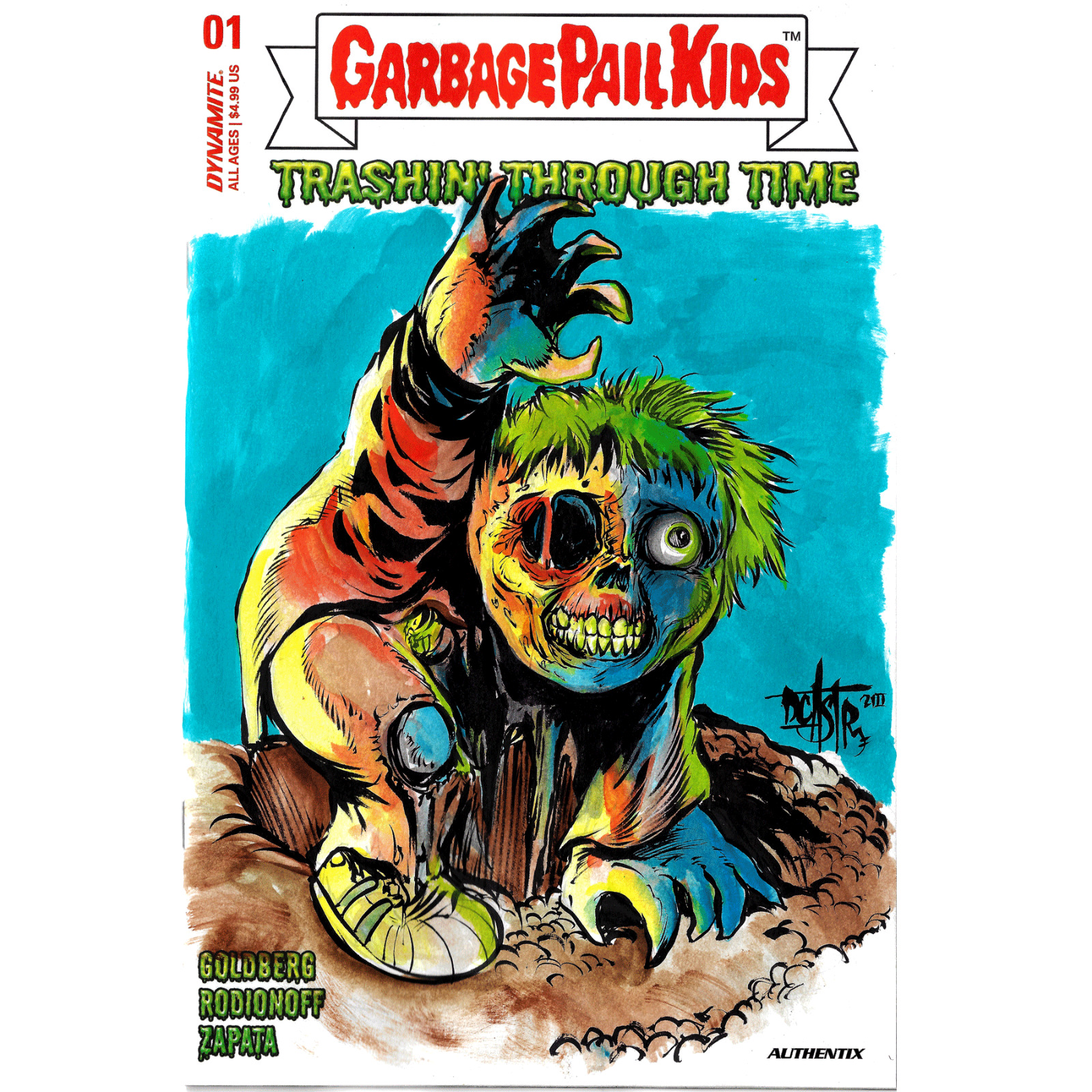 GARBAGE PAIL KIDS: TRASHIN THROUGH TIME #1 Blank Cover W Original Dave Castr Art