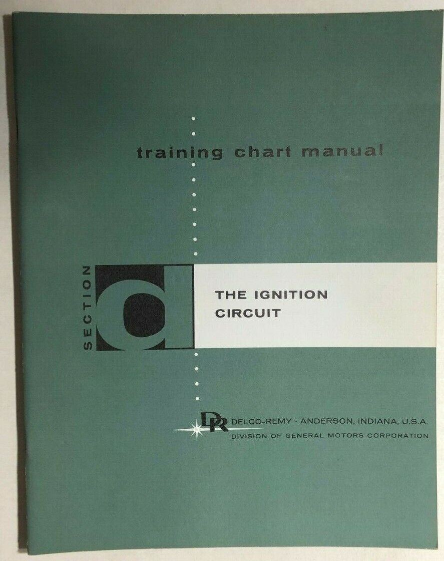 GE Delco-Remy Section D Ignition vintage 28-page training chart manual (1958)