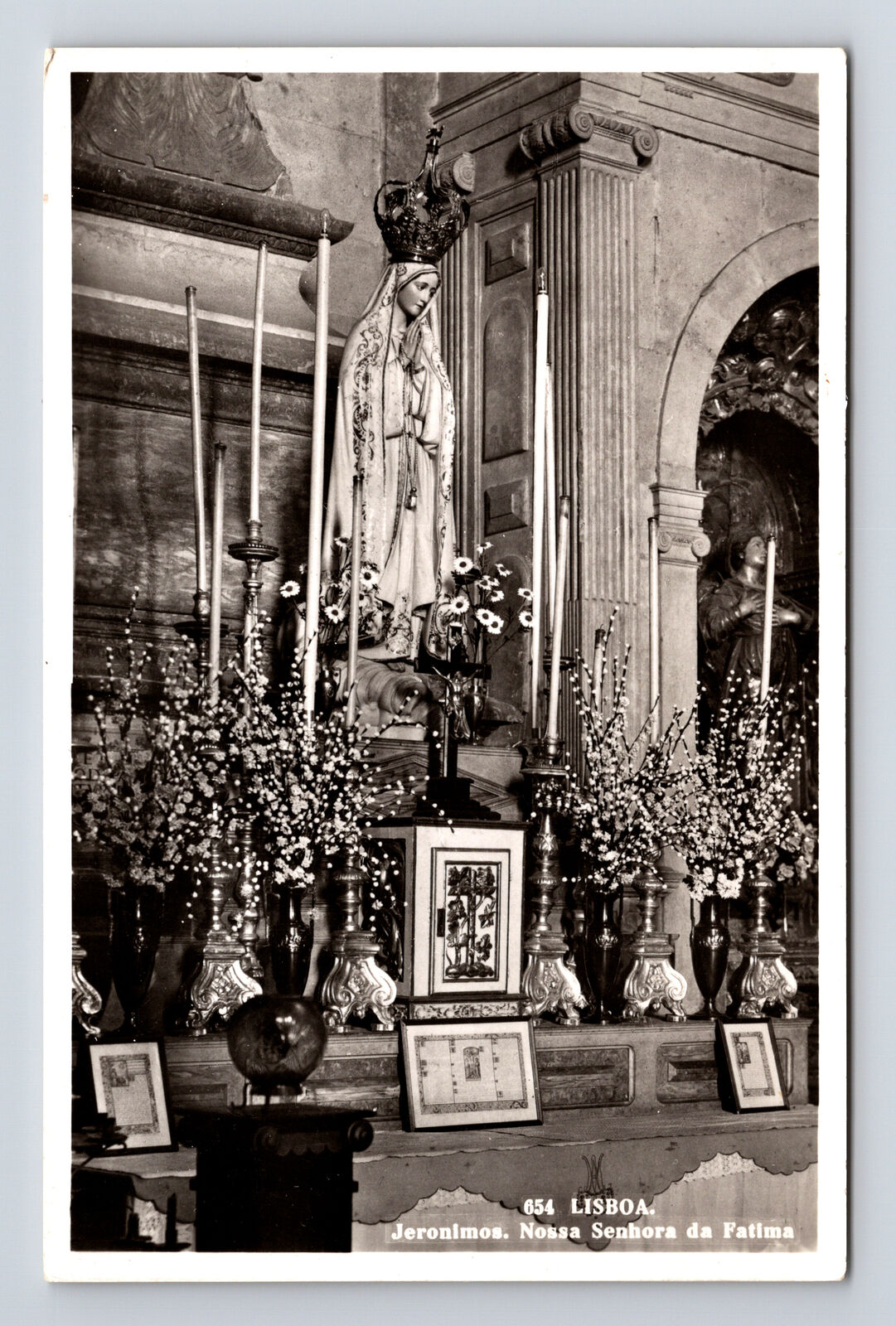 Our Lady of Fatima Jeronimos Nossa Senhora da Fatima Lisbon Real Photo Postcard